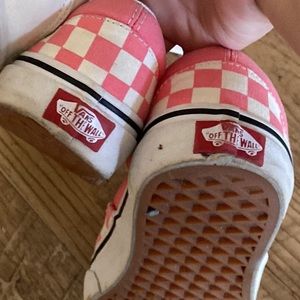 White and pink Vans